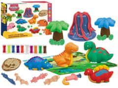 shumee Dinosaur Play Dough Set rôznych farieb Formičky