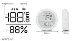 Moes ZigBee Tuya snímač vlhkosti a teploty s LCD displejom