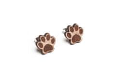 BeWooden dámske drevené náušnice Paw Earrings univerzálna