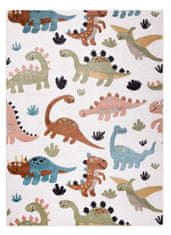 Dywany Łuszczów Detský kusový koberec Fun Dino cream 80x150