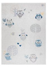 Dywany Łuszczów Detský kusový koberec Bambino 1161 Owls grey 80x150