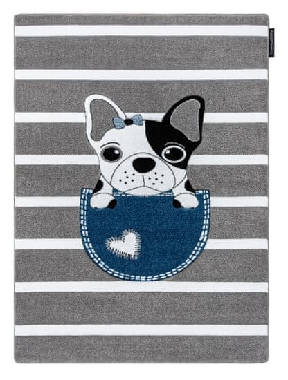 Dywany Łuszczów Detský kusový koberec Petit Bulldog grey
