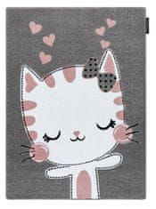 Dywany Łuszczów Detský kusový koberec Petit Kitty cat grey 120x170