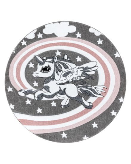 Dywany Łuszczów Detský kusový koberec Petit Pony grey kruh