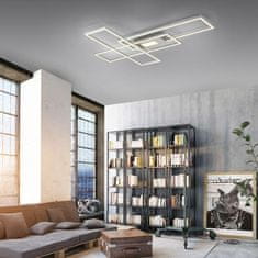 PAUL NEUHAUS LEUCHTEN DIREKT aj s JUST LIGHT LED stropné svietidlo strieborná farba 99x29cm, hranaté, stmievateľné, downlight plus sidelight 2700-5000K