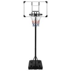 Vidaxl Basketbalový stojan priehľadný 235-305 cm polykarbonát