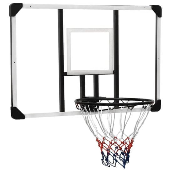 Vidaxl Basketbalová doska priehľadná 106x69x3 cm polykarbonát