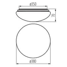 Kanlux  Stropné LED svietidlo so senzorom pohybu Kanlux LED v2 CORSO LED V2 24-NW-SE 31225