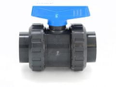 BazenyShop Guľový dvojcestný ventil PVC - 50mm