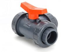 BazenyShop Guľový trojcestný ventil PVC - 50mm T