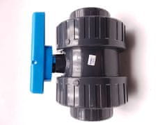 BazenyShop Guľový dvojcestný ventil PVC - 75mm