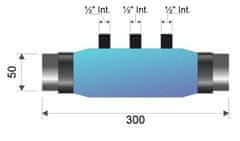 BazenyShop Cela pre 3 sondy - na potrubie 50mm