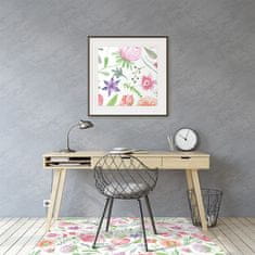 kobercomat.sk Podložka pod kolieskovú stoličku maľované kvety 120x90 cm 2 cm 