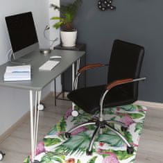 kobercomat.sk Podložka pod kancelársku stoličku Lístie a Flamingos 120x90 cm 2 cm 