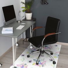 kobercomat.sk Ochranná podložka pod stoličku fialové kvety 120x90 cm 2 cm 