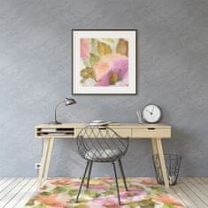 kobercomat.sk Podložka pod kolieskovú stoličku maľované kvety 140x100 cm 2 cm 