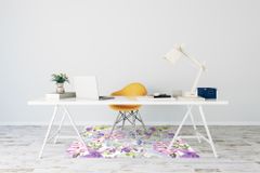 kobercomat.sk Ochranná podložka pod stoličku fialové kvety 120x90 cm 2 cm 