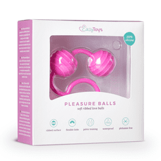 Easytoys Venušine guličky Horizontal Ribbed Geisha Balls - Pink