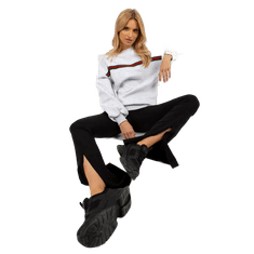 Ex moda Dámska mikina oversize bez kapucne BASIC svetlo šedá EM-BL-760.01_393812 Univerzálne