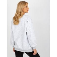 Ex moda Dámska mikina oversize bez kapucne BASIC svetlo šedá EM-BL-760.01_393812 Univerzálne