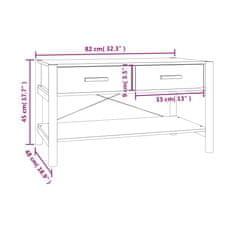 Vidaxl Konferenčný stolík 82x48x45 cm spracované drevo