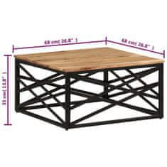 Petromila vidaXL Konferenčný stolík 68x68x35 cm masívne akáciové drevo