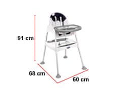 WOWO 3v1 Stolička na Kŕmenie s Stolom - Dizajn Hviezd