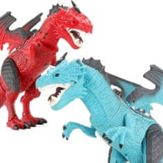 Ikonka RC dinosaurus Drak na ovládanie - chodí revú a dýcha paru 41 cm