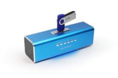 Technaxx prenosný stereo reproduktor MusicMan, batéria 600 mAh, FM-Radio, USB, modrý
