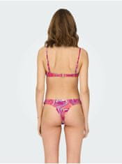 ONLY Tmavo ružový dámsky vzorovaný spodný diel plaviek ONLY Lolli XL
