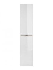 COMAD Kúpeľňová skrinka vysoká Capri 800 2D biely lesk/dub kraft zlatý