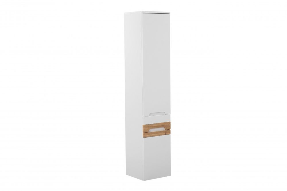 COMAD Kúpeľňová závesná skrinka vysoká Galaxy 800 2D/1S alpská biela/dub votan