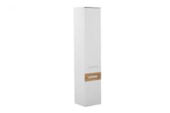 COMAD Kúpeľňová závesná skrinka vysoká Galaxy 800 2D/1S alpská biela/dub votan