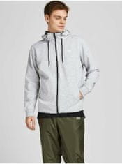 Jack&Jones Mikiny s kapucou pre mužov Jack & Jones - svetlosivá L