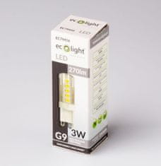 ECOLIGHT LED žiarovka - G9 - 3W - studená biela