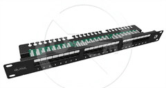 Solarix Patch panel Solarix 24 x RJ45 CAT5E UTP s vyväzovacou lištou 1U SX24L-5E-UTP-BK-N