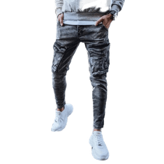 Dstreet Pánske jogger nohavice s vreckami svetlo šedé ux3260 s31