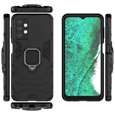 IZMAEL Odolné Puzdro Ring Armor Case pre Samsung Galaxy A32 5G - Čierna KP9708