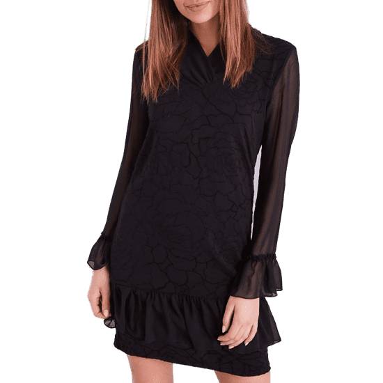 Factoryprice Dámske šaty s jemným kvetinovým vzorom LINE black EM-SK-5001.99_300821 Univerzalne