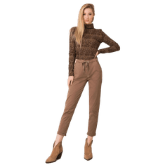 ITALY MODA Dámske nohavice CARRIE dark beige DHJ-SP-3657.91P_355088 S