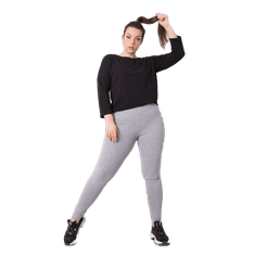 BASIC FEEL GOOD Dámske melanžové plus size bavlnené legíny PHOEBE sivé RV-LG-6304.12_360613 2XL