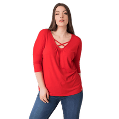 BASIC FEEL GOOD Dámska blúzka plus size MARIEL červená RV-BZ-6329.43P_361504 XL