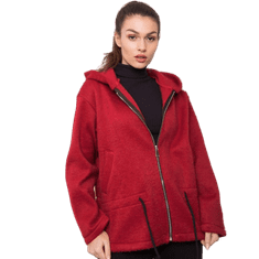 ITALY MODA Dámsky kabát AUDREY burgundy MI-PL-24512.00X_358991 Univerzálne