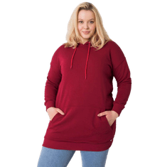 BASIC FEEL GOOD Dámska mikina plus size LUNA burgundy RV-BL-6338.19X_362523 XL