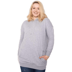 BASIC FEEL GOOD Dámska mikina plus size LUNA šedá RV-BL-6338.19X_362525 XL