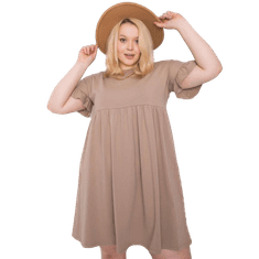 BASIC FEEL GOOD Dámske plus size šaty CHIARA dark beige RV-SK-6335.68_362650 3XL