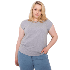 BASIC FEEL GOOD Dámska plus size blúzka PENNY sivá RV-BZ-6333.88_362639 XL