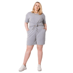 BASIC FEEL GOOD Dámske plus size šortky WINNIE sivé RV-SN-6336.04_362657 3XL