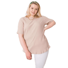 BASIC FEEL GOOD Dámska plus size blúzka STELLA beige RV-BZ-6323.92_362529 XL