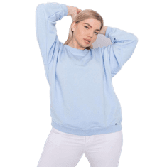 BASIC FEEL GOOD Dámska plus size bavlnená mikina MISCHA light blue RV-BL-6316.16X_363104 2XL